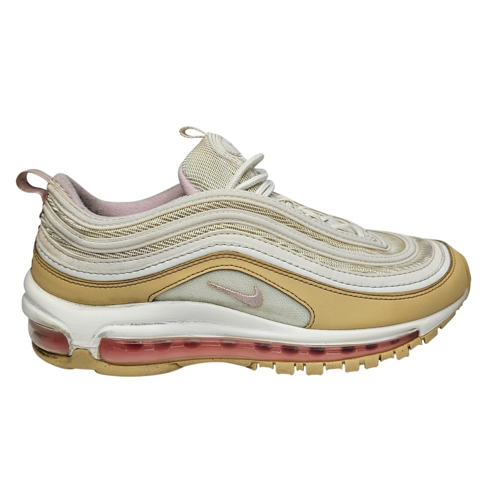 Nike Air‎ Max 97 Kids 7Y Tan Cream Pink Low Top Sneakers Athletic 921522-113